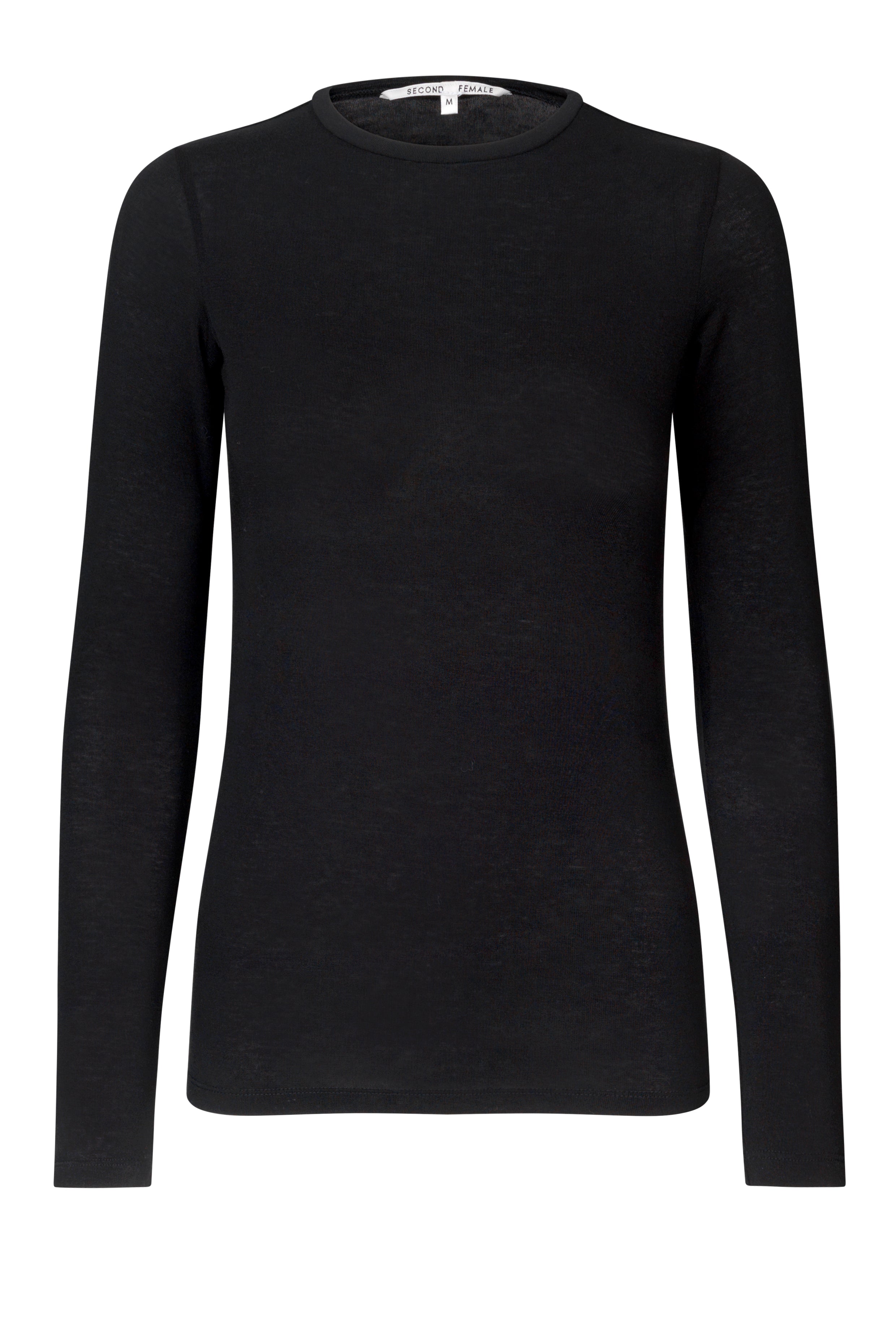 Matima O-Neck langærmet t-shirt - sort